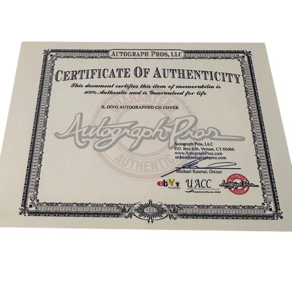 Il Divo Signed / Autographed CD Cover The Promise With COA - Picture 2 of 3